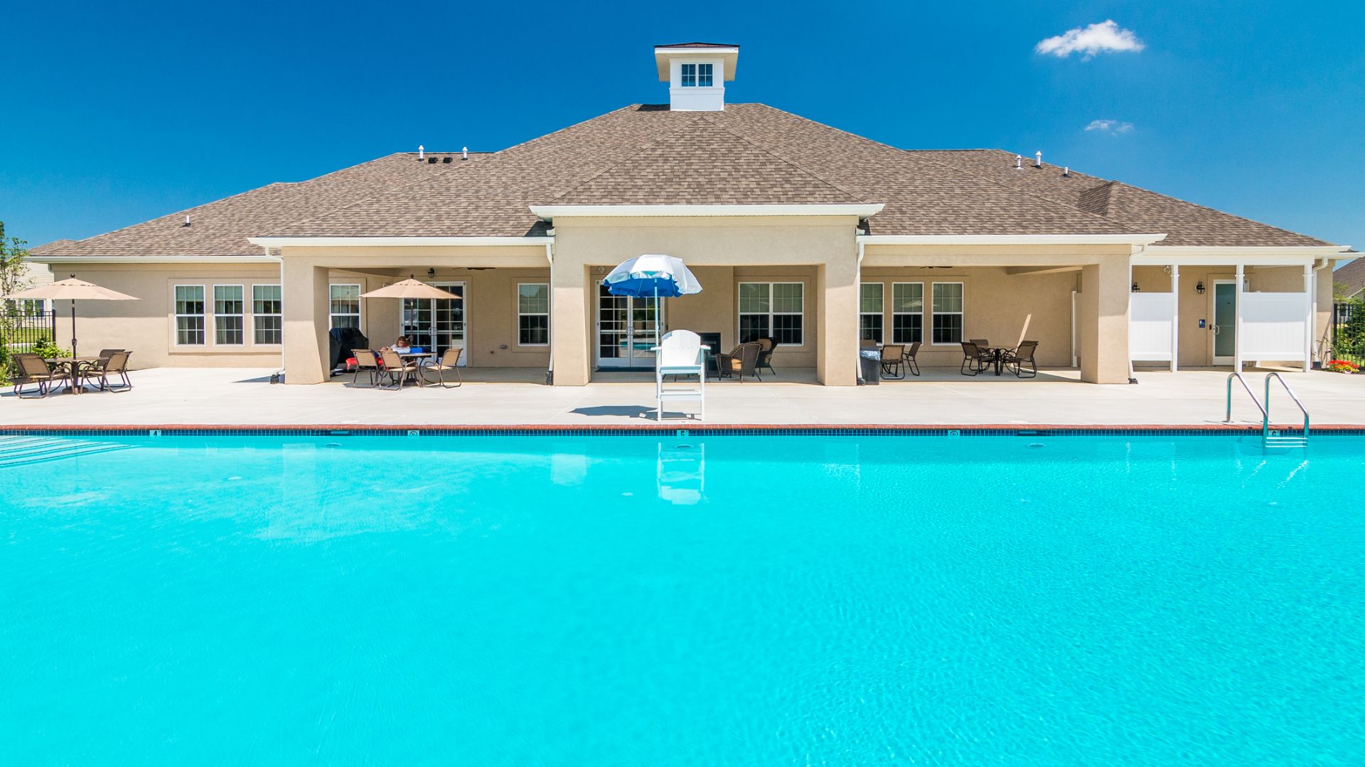 hoa pool with pool accessories